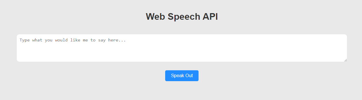Text-to-Speech API Interface
